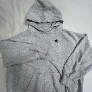 Gray Hoodie with Star Embroidery - Aeropostale